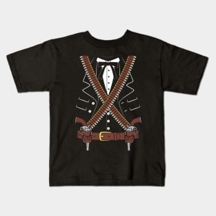 Gunslinger Sheriff Halloween Costume Kids T-Shirt